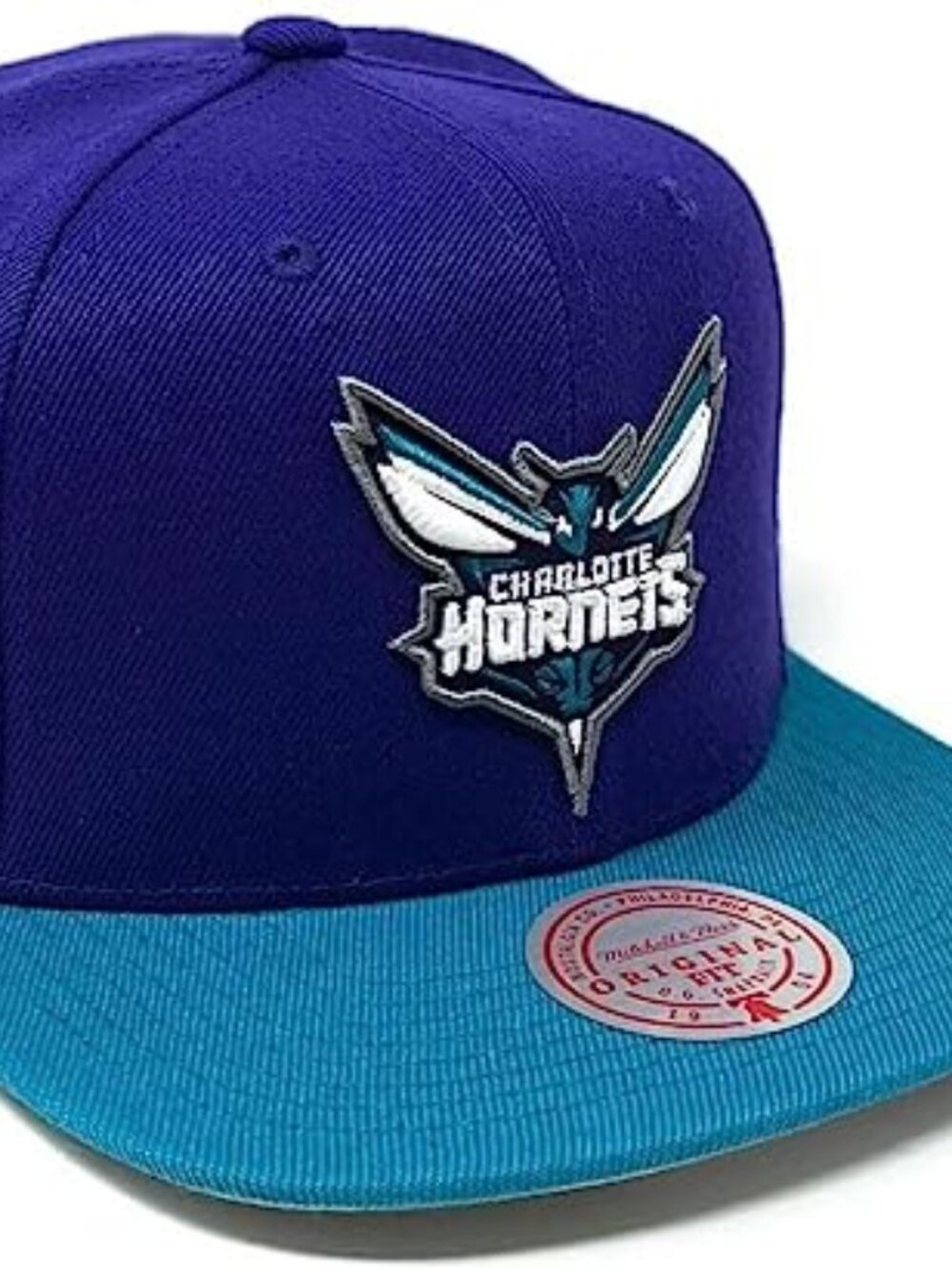 Mitchell & Ness Charlotte Hornets Core Basic Snapback Adjustable Hat Cap